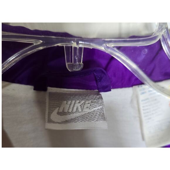 Retro Nike Track Windbreaker White/Purple/Pink Vintage Gray Tag Size Med 90s - Picture 7 of 9